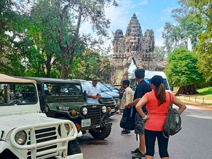 Angkor Temples by Siem Reap Army Jeeps